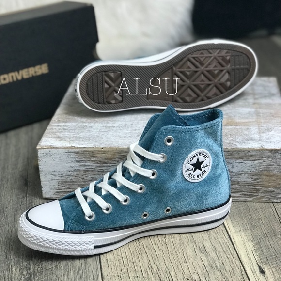 NWT Converse Ctas HI Velvet Teal W AUTHENTIC - Picture 3 of 8